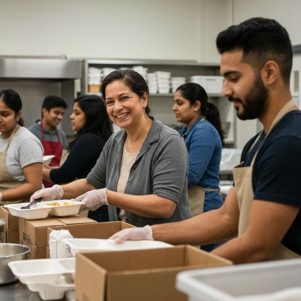 Wolontariusze w kuchni społecznej
